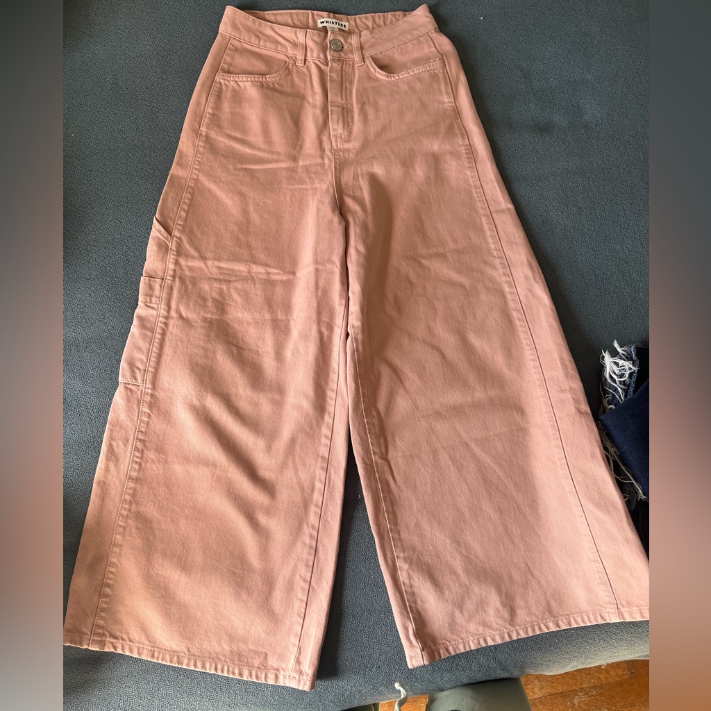 Whistled Wide-Leg Cargo Pants